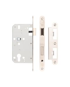 72mm Satin Stainless Steel Din Euro Sashlock 60mm Backset - Radiused