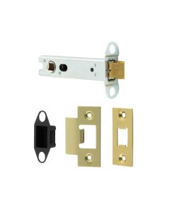 Frelan 102mm Satin Brass heavy duty tubular latch | HDT102SB