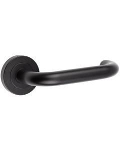 Frelan Matte Black Orbit RTD lever on rose | JMB13
