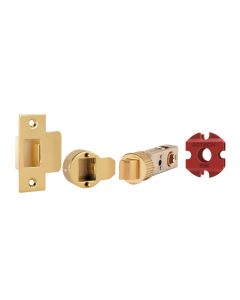 Polished Brass 57mm Smart Passage Latch - JIGTECH - CE/Fire Rated  |  JTL4420-F