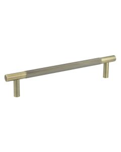 300mm Antique Brass Face Fix Bari Knurled Pull Handle | JV1800ABFF