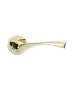 Frelan Twirl PVD Brass lever on rose