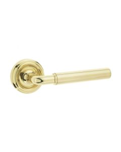 Frelan Elise Door Handle on RoseBrass (Polished)