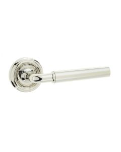 Frelan Elise Dooor Handle on Rose Polished Nickel