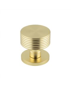 Frelan Satin Brass Ribbon Reeded Mortice Door Knob |  JV802SB