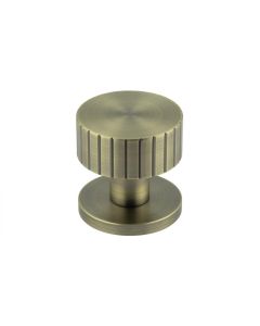 Frelan Antique Brass Cog Lined Mortice Door Knob |  JV803AB