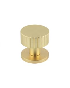 Frelan Satin Brass Cog Lined Mortice Door Knob |  JV803SB
