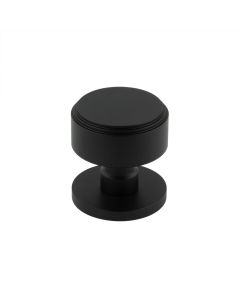 Frelan Matt Black Step Edge Mortice Door Knob |  JV804MB