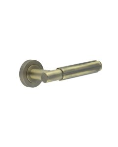 Sets Antique Brass Bloom Lever Handle on rose | JV848AB