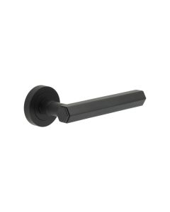 Pair Hex Matt Black Lever on rose