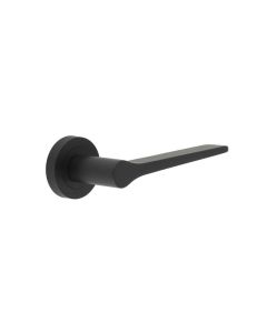 Sets Matt Black Geo Lever Handle on rose | JV851MB