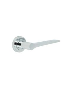 Sets Polished Chrome Geo Lever Handle on rose | JV851PC