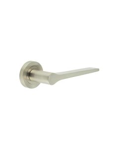 Sets Satin Nickel Geo Lever Handle on rose | JV851SN
