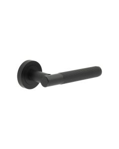 Sets Matt Black Venice Lever Handle on rose | JV852MB