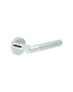 Sets Polished Chrome Venice Lever Handle on rose | JV852PC