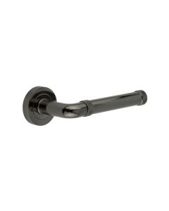 Sets Black Nickel Midtown Lever Handle on rose | JV853BN
