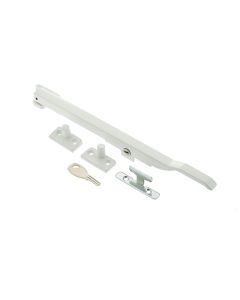 Frelan 250mm White locking casement stay