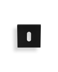 Valli Matt Black PVD Standard Key Square Escutcheon | K1103SQMBPVD