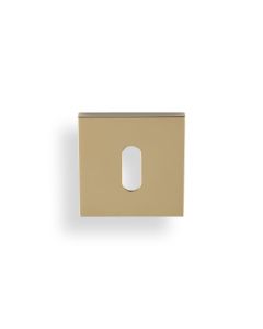 Valli Polished Brass PVD Standard Key Square Escutcheon | K1103SQPBPVD