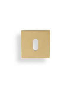 Valli Satin Brass PVD Standard Key Square Escutcheon | K1103SQSBPVD