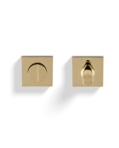 Valli Polished Brass PVD Snib Turn & Release on square rose | K1104SQPBPVD
