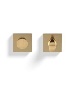 Valli Satin Brass PVD Snib Turn & Release on square rose | K1104SQSBPVD