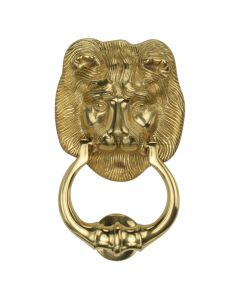 Heritage Brass Polished Brass Lion Door Knocker