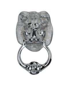 Heritage Brass Polished Chrome Lion Door Knocker