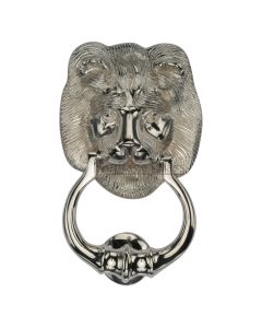 Heritage Brass Polished Nickel Finish Lion Door Knocker