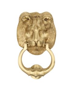 Heritage Brass Satin Brass Lion Door Knocker