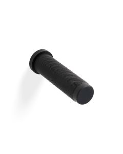 Valli Matt Black PVD Wall Mounted Knurled Door Stop | K1401MBPVD