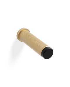 Valli Polished Brass PVD Wall Mounted Knurled Door Stop | K1401PBPVD