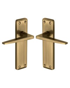 Heritage Brass Antique Brass Kendal Door Handle on Plate - Lever Latch