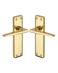 Heritage Brass Polished Brass Kendal Door Handle on Plate - Lever Latch
