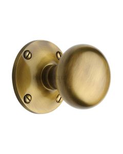 Heritage Brass Antique Brass Kensington Door Knob on Rose