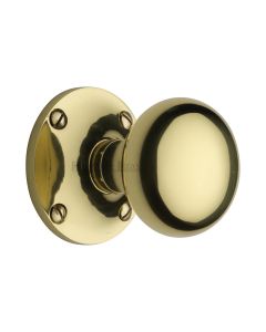 Heritage Brass Polished Brass Kensington Door Knob on Rose