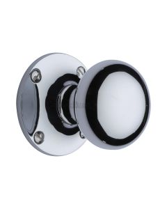Heritage Brass Polished Chrome Kensington Door Knob on Rose