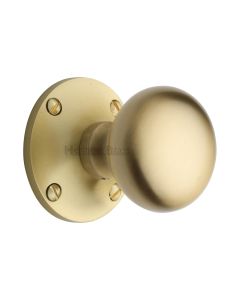 Heritage Brass Satin Brass Kensington Door Knob on Rose