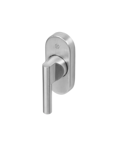 BLU Satin Stainless Steel Mini Lever with Oval Rose | KM250-SSS