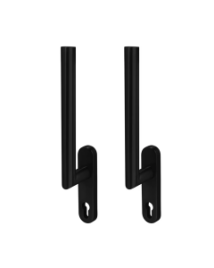 BLU Matt Black Back to Back Lift Slide Handle with Euro Backplate |  KM780-MBL