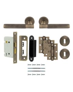 Antique Brass Lagos Lock Pack - Ultimate Door Pack