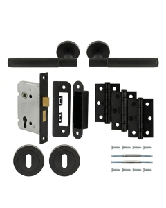 Matt Black Lagos Lock Pack - Ultimate Door Pack