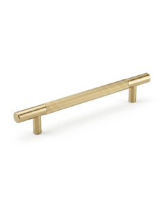 Satin Brass Linear T Bar Pull Handle - 128mm c/c  |  IXC710BSB