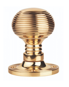Set Manital Polished Brass Queen Anne Mortice Knob | M1001PB