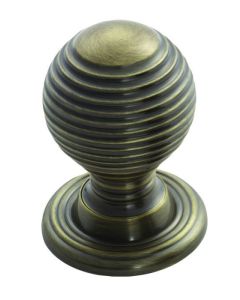 Florentine Bronze 22mm Queen Anne Reeded Cupboard Knob | M1003FB