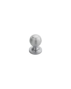 Satin Chrome 35mm Queen Anne Reeded Cupboard Knob | M1005SC
