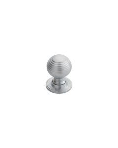 Satin Chrome 28mm Queen Anne Reeded Cupboard Knob | M1004SC