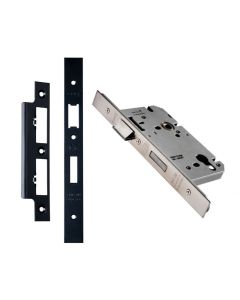 Matt Black Easi T Din Standard Euro Profile Sashlock | DLS7260EPMB