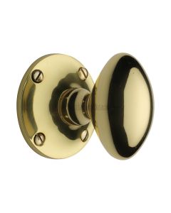 Heritage Brass Polished Brass Mayfair Door Knob on Rose
