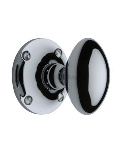 Heritage Brass Polished Chrome Mayfair Door Knob on Rose